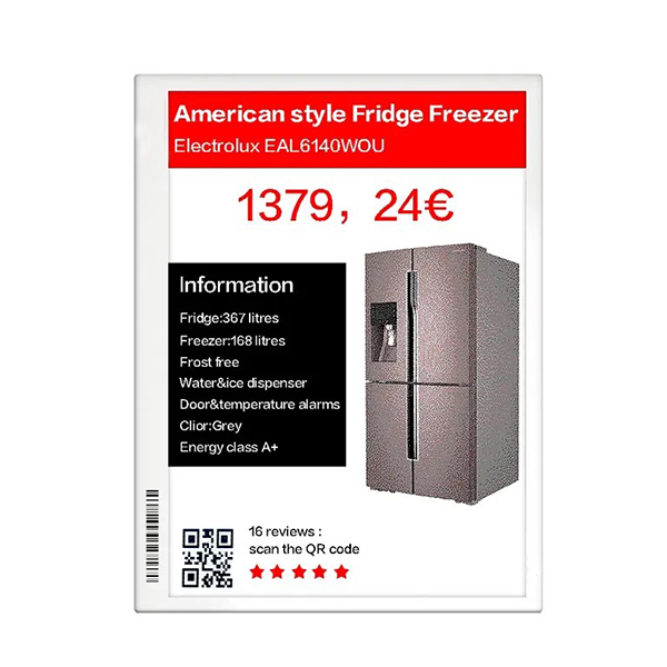 11.6 inch digitaal prijskaartje variant